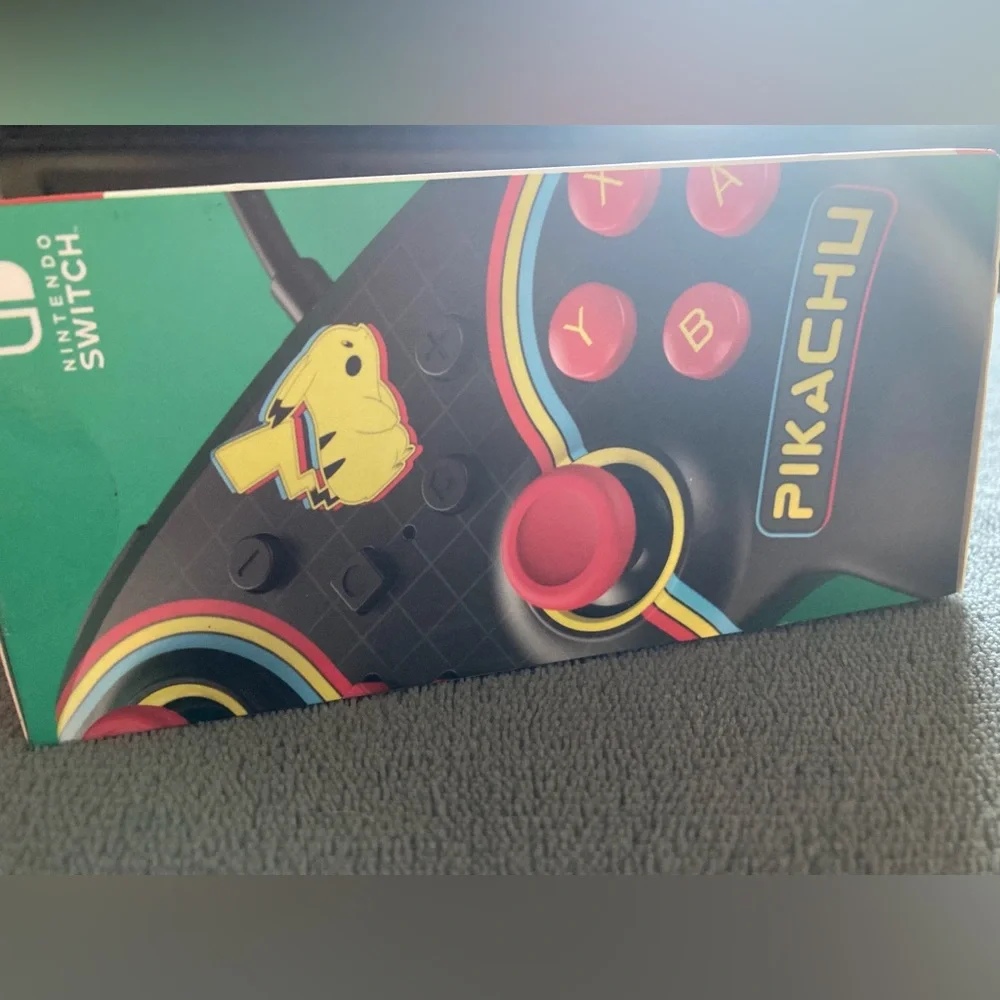 Enhanced Wired Controller for Nintendo Switch - Black with Pokémon Design